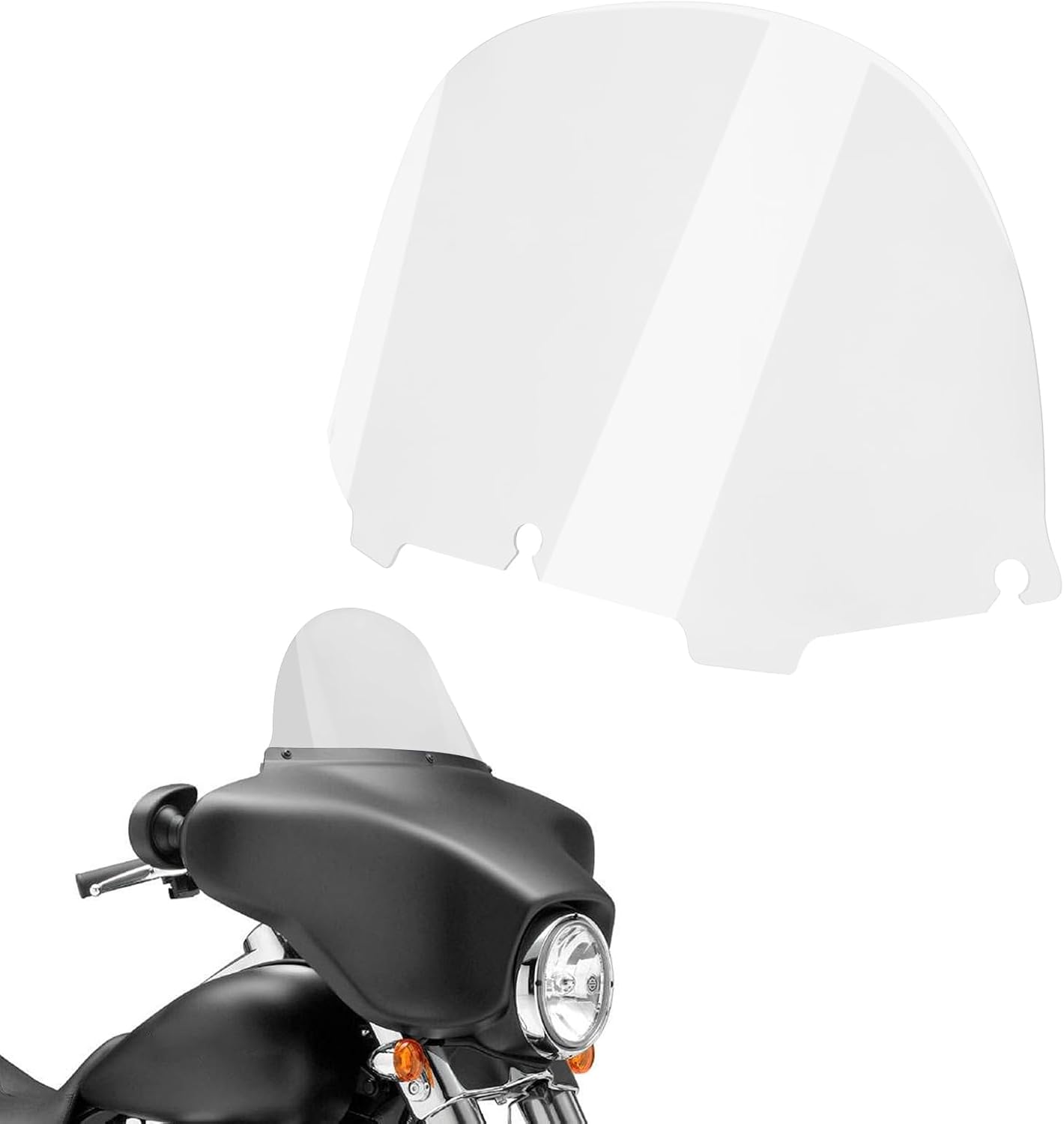 Parabrisas redondo 13" protector viento Harley 96-13
