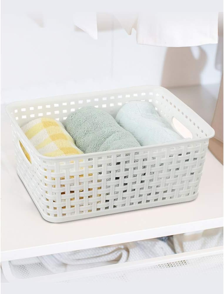 Cesta plástico almacenamiento 10x7.5x4pulg set 6