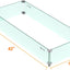 Protector viento vidrio fogata 42x18pulg exterior