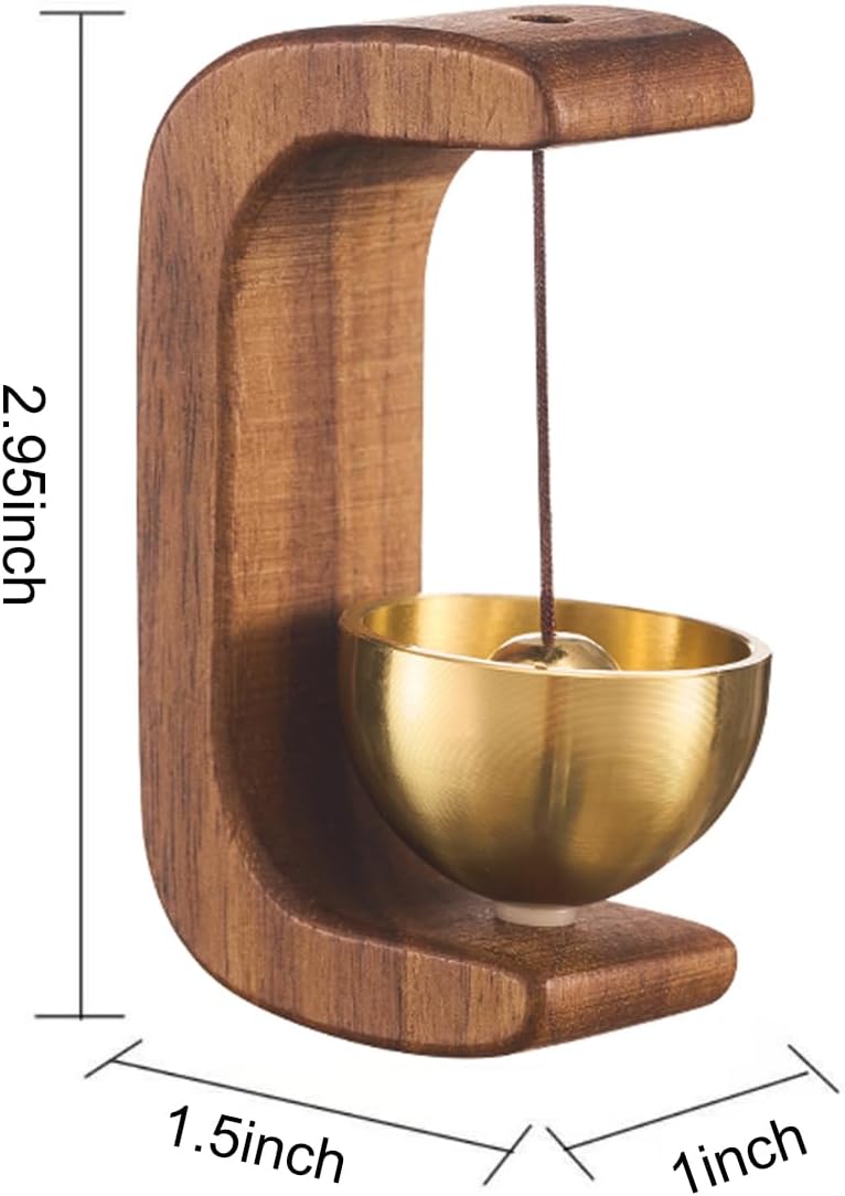 Timbre puerta magnético vintage campana latón adhesivo