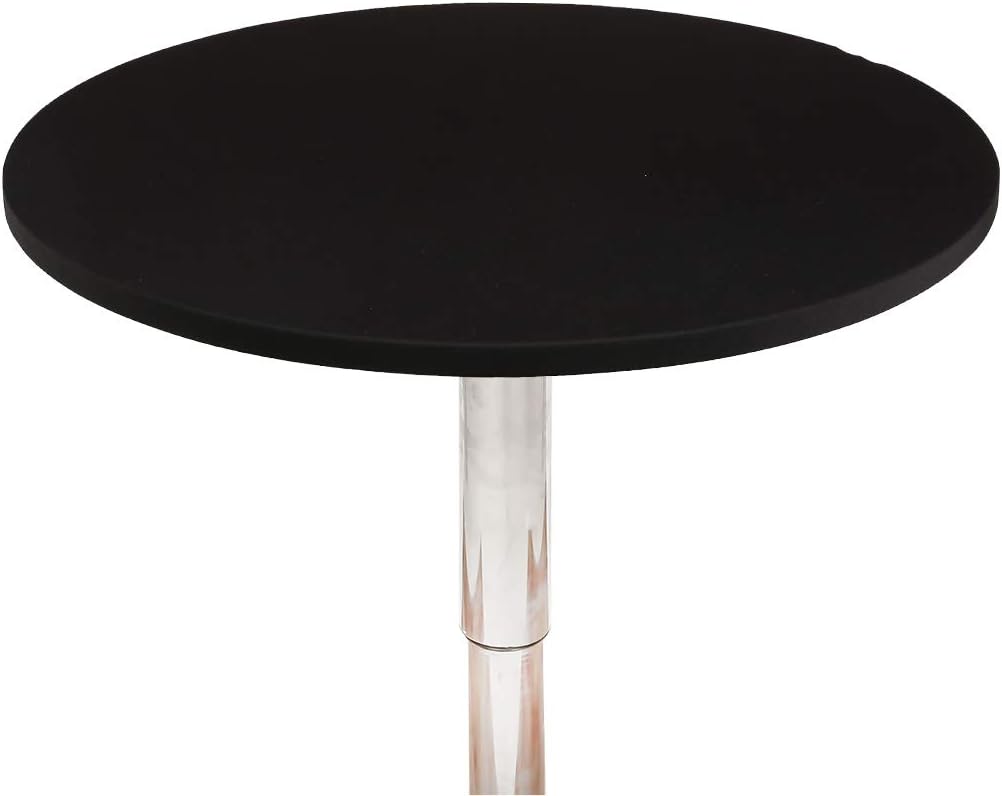 Mantel redondo ajustable elastano para mesa 24pulg color negro