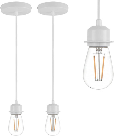 2 Luces Colgantes Vintage E27 Industrial para Cocina Bar