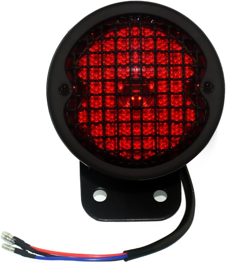 Faro trasero motocicleta luz freno acero redondo universal