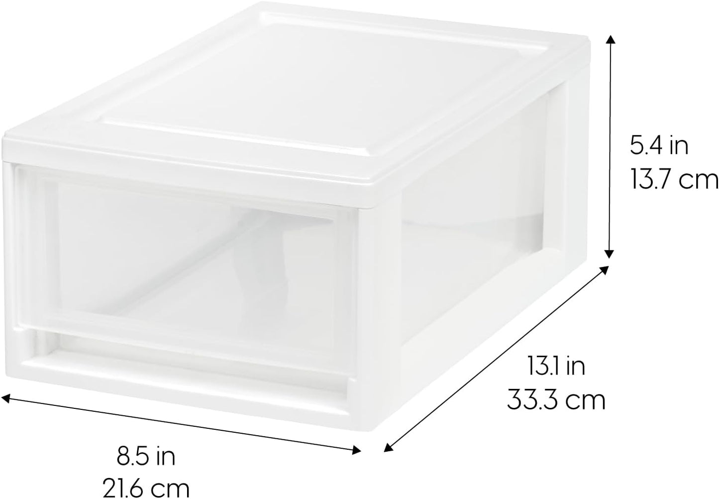 Organiz. plástico 4 cajones apilables para dormitorio cocina