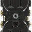 Receptáculo dúplex 15A 125V hoja recta color negro