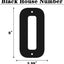 Números de casa metal 8pulg negros modernos para exterior