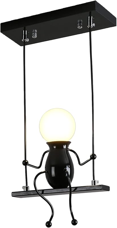 Lámpara colgante LED hierro cocina dormitorio negro
