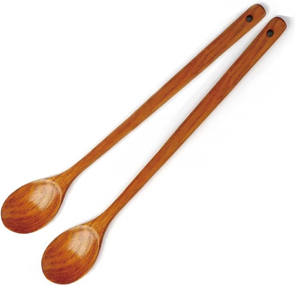 Cuchara madera mango 20pulg para cocinar y remover