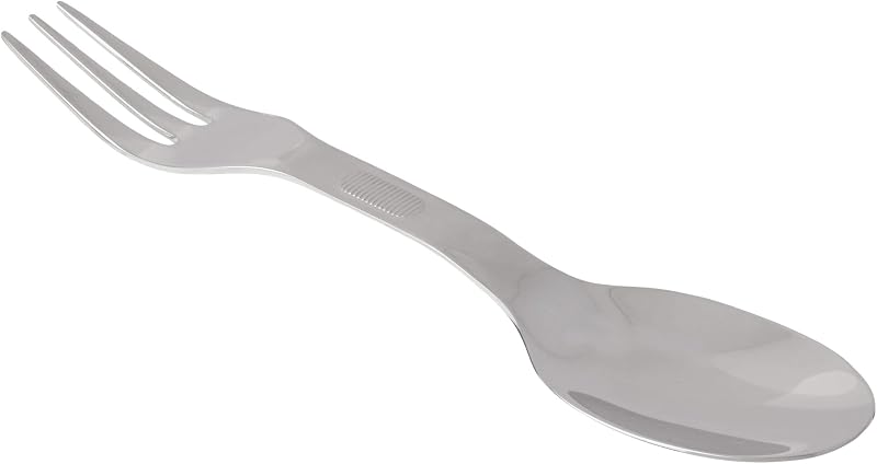 Cuchara tenedor degustación 6.625pulg color plateado