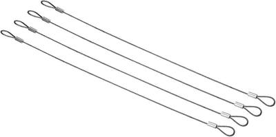 Cable seguridad 12pulg set 4 luces acero inox doble bucle DJ