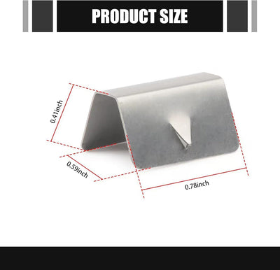 12 Hebillas deflector viento auto acero inox comp