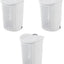 Cesta lavandería con ruedas tapa 2 bushel plástico pack 3