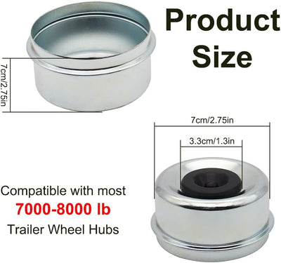 Tapones antipolvo para cubo remolque 2.75" 4 pzas