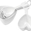 Juego 4 Tazas Medidoras Melamina Corazón Blanco