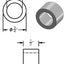 Espaciador aluminio negro 3/4x1/2 pulg redondo para S1/2 o M12