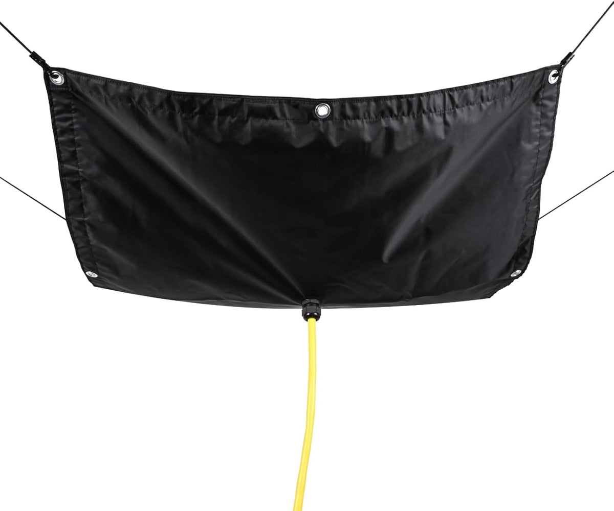 Lona desviadora fugas techo impermeable con manguera drenaje