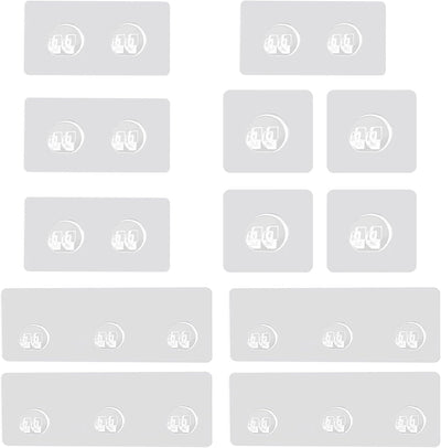 12 Ganchos Adhesivos para Pared Estantes Ducha Sin Perforar