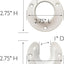 Soportes barra armario pack 5 blancos 2.75"