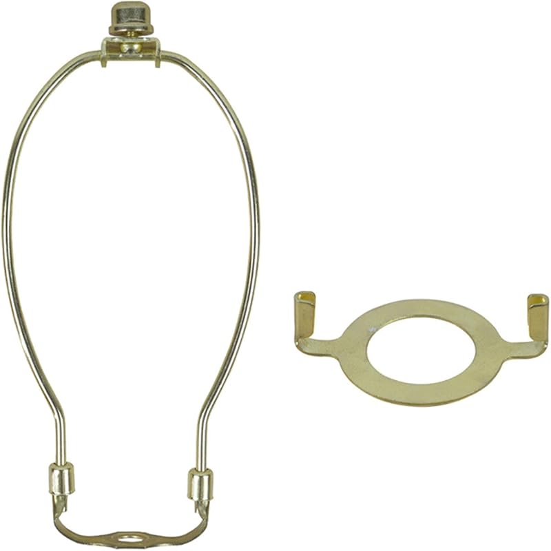 Kit soporte arpa lámpara desmontable dorado