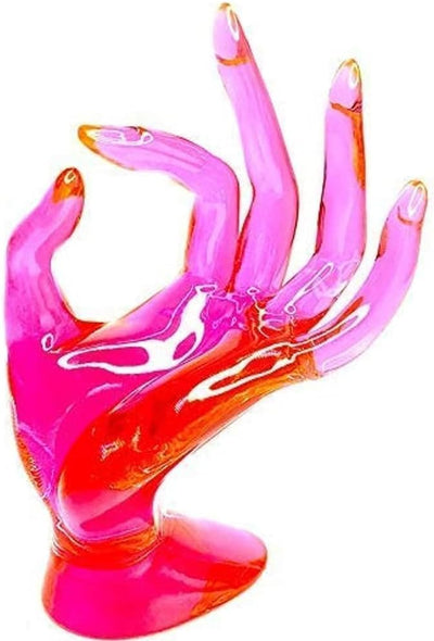 Soporte joyas forma mano decoración rosa Y2K regalo mujer