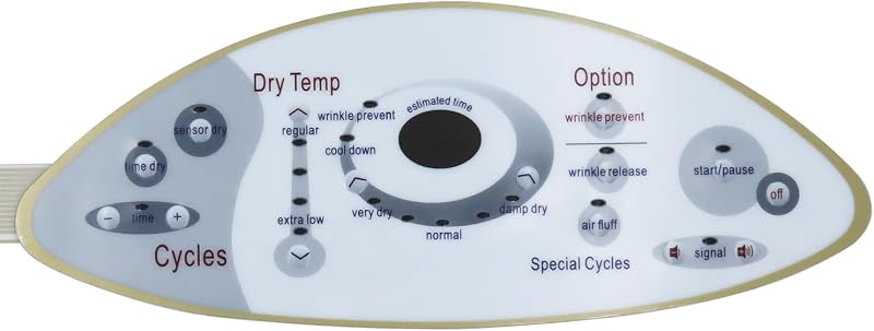 Panel control táctil para secadora Maytag MDE5500