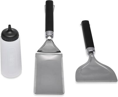 Set 3 Pzas Herramientas Plancha Espátula Acero Inox