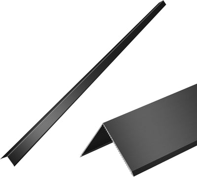 Protectores de esquina de aluminio negros grosor