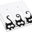 Placa interruptor 2 gang gato dibujos animados negro