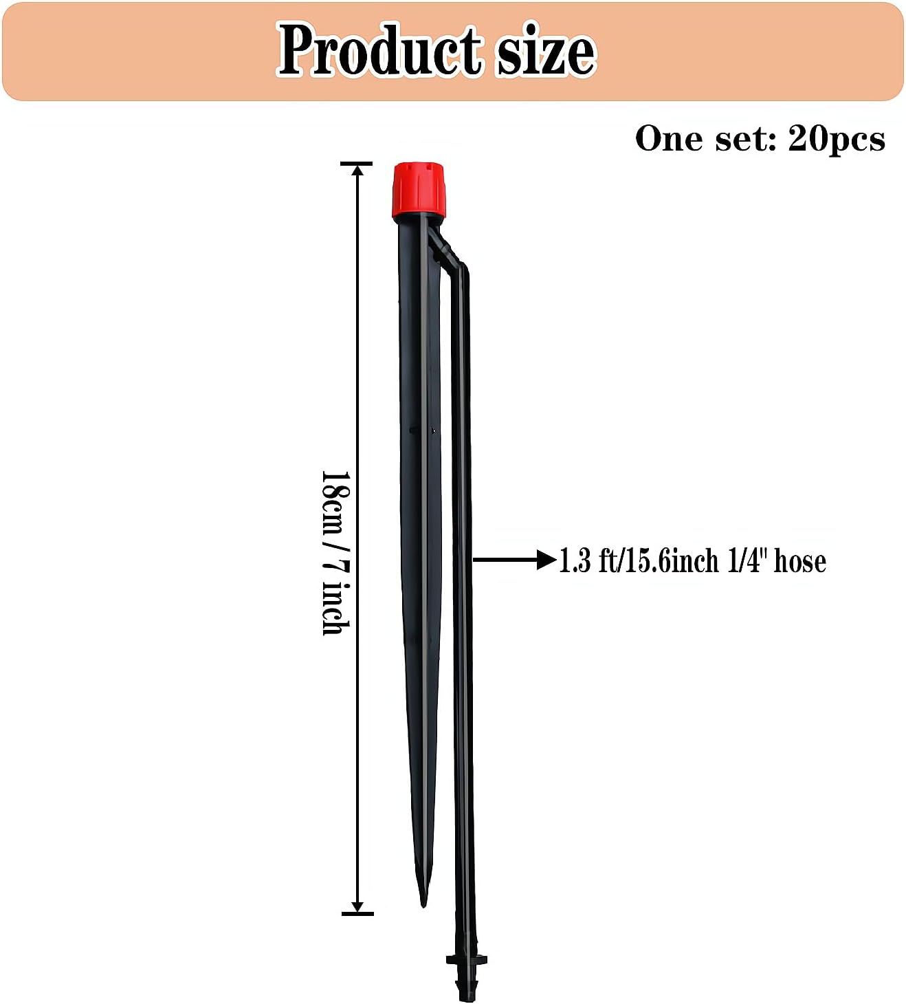 Cabezales riego goteo ajustables 7" emisores 1/4"