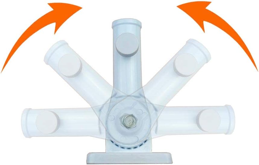 Soporte aluminio 1pulg para mástil bandera pared multiposición