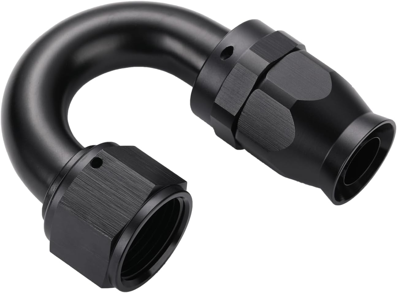 Manguera PTFE con codo giratorio aluminio negro