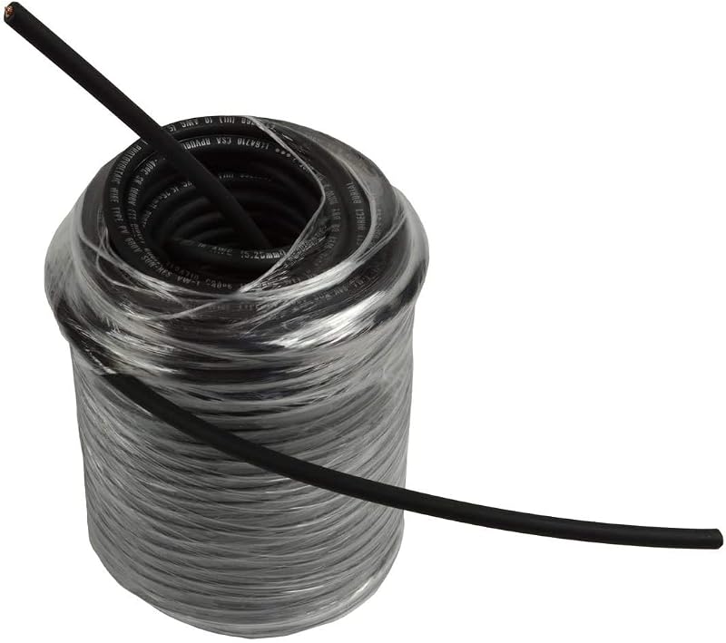Cable solar 10 AWG 250 ft color negro