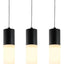 3 Lámparas colgantes LED pantalla blanca isla cocina negro