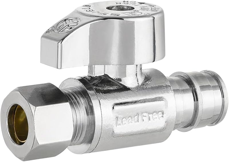 10 Válvulas Cierre Agua Latón Cromado 3/8x1/2 Pex