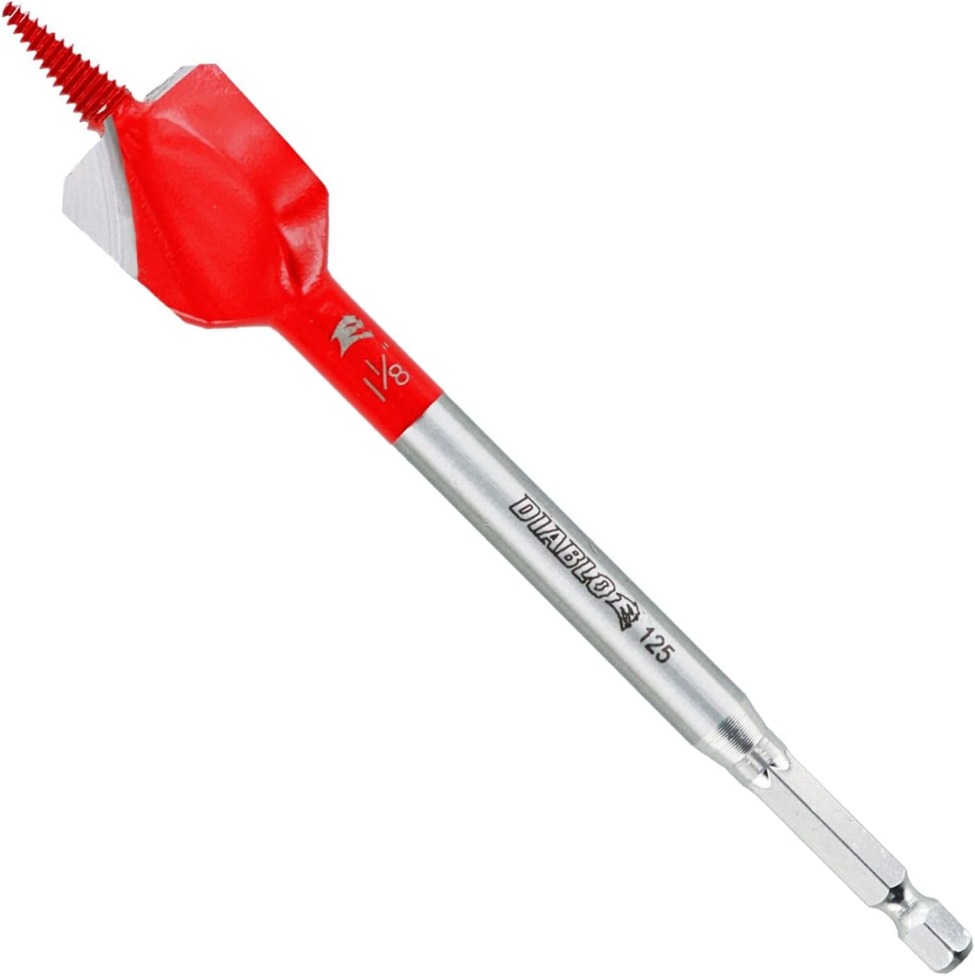 Broca pala madera incrustada clavos 1-1/8pulg vástago hex