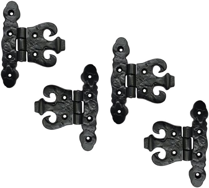 Bisagras en T hierro fundido 3" 4uds negro mate puerta