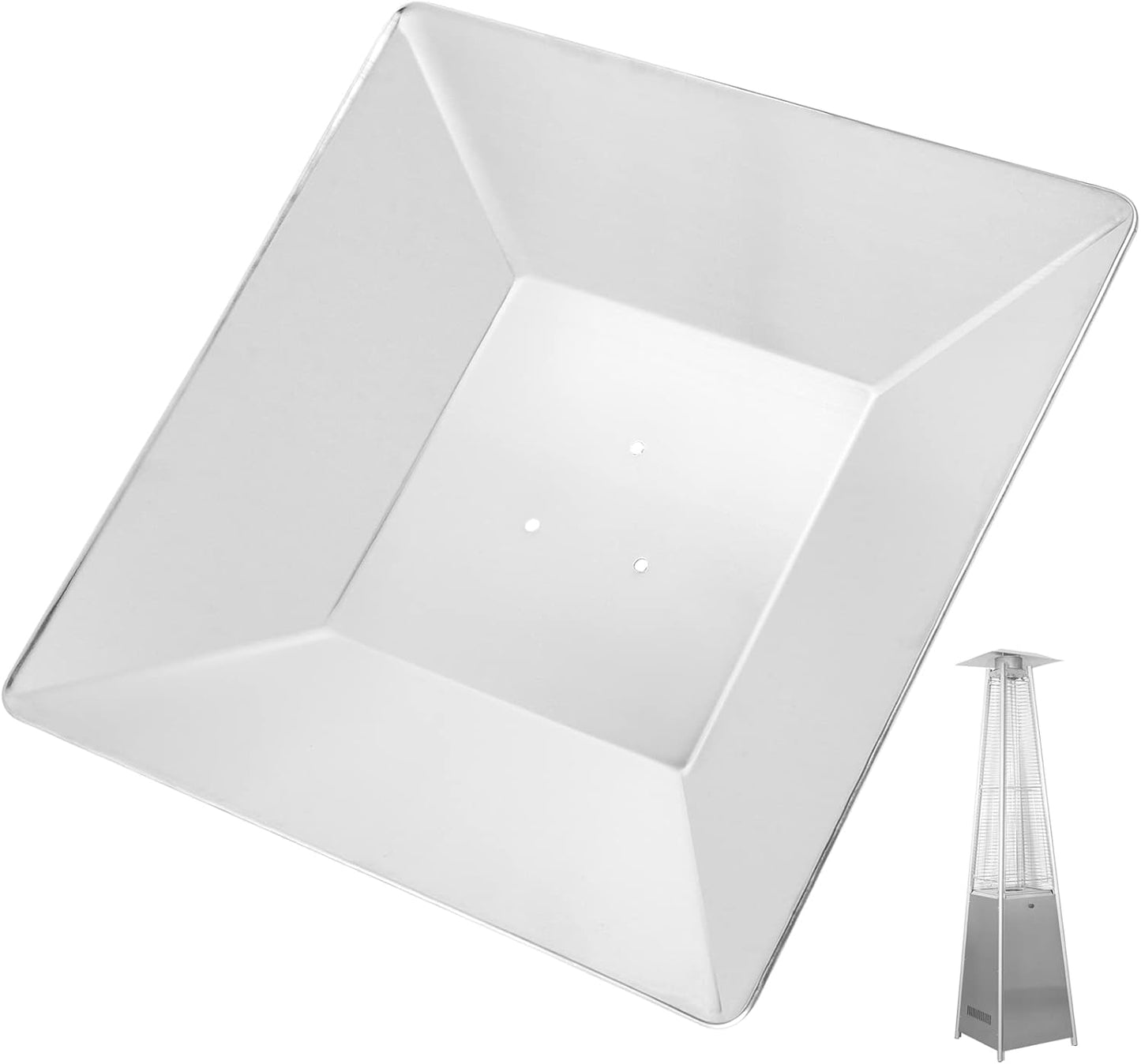 Escudo calor calentador patio aluminio 2 3/4pulg