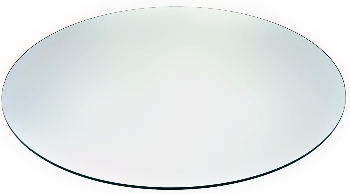 Mesa vidrio templado 36" borde redondo 5/16"