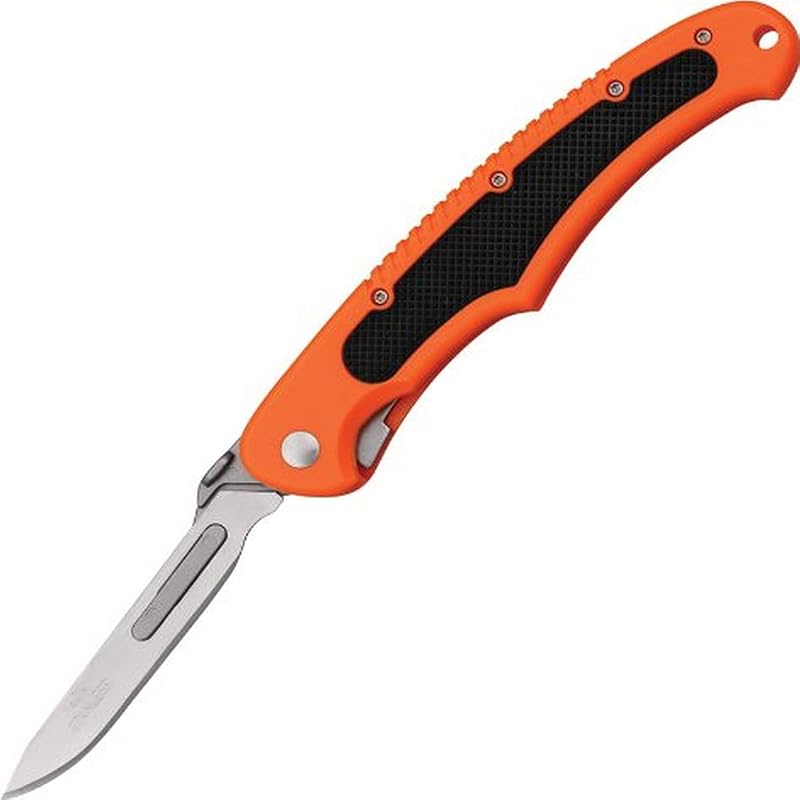 Cuchillo de caza y desollado Piranta XTC-60A naranja