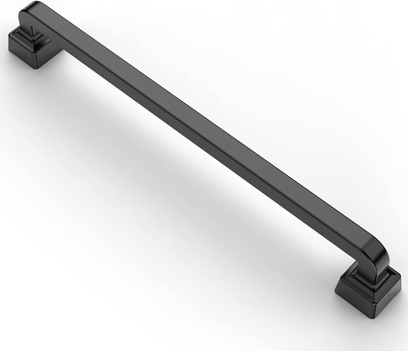 10 Manijas Alacena 19cm Negro Mate Tiradores Cocina