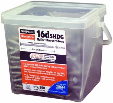 Conector estructural 3.5x0.162 pulg 8 clavos galvanizados