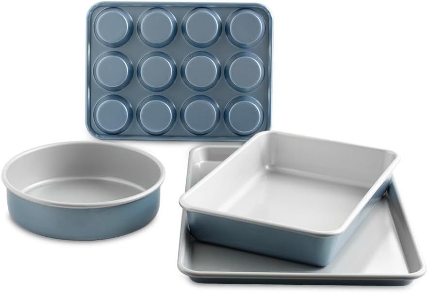 Set 4 Pzas para hornear acero reforzado antiadherente