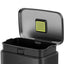 Bote basura con pedal negro mate 50l resistente huellas