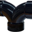 Codo 90 grados ABS 3 pulg negro