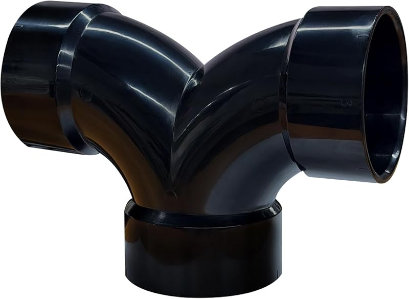 Codo 90 grados ABS 3 pulg negro