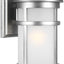 Farol pared iluminación patio níquel satinado 9x16pulg