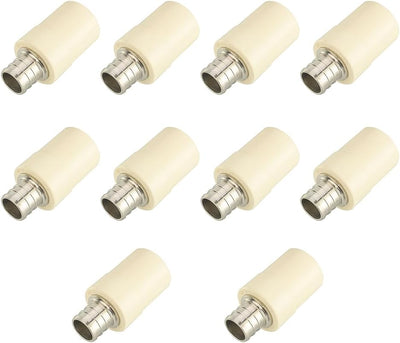 10 Accesorios Latón Conexión Tubo PEX 3/4pulg