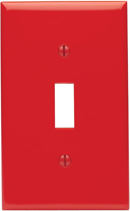 Placa pared interruptor palanca 1 gang nylon termoplástico rojo