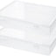 2 Cajas Plástico Transparente con Tapa para Manualidades