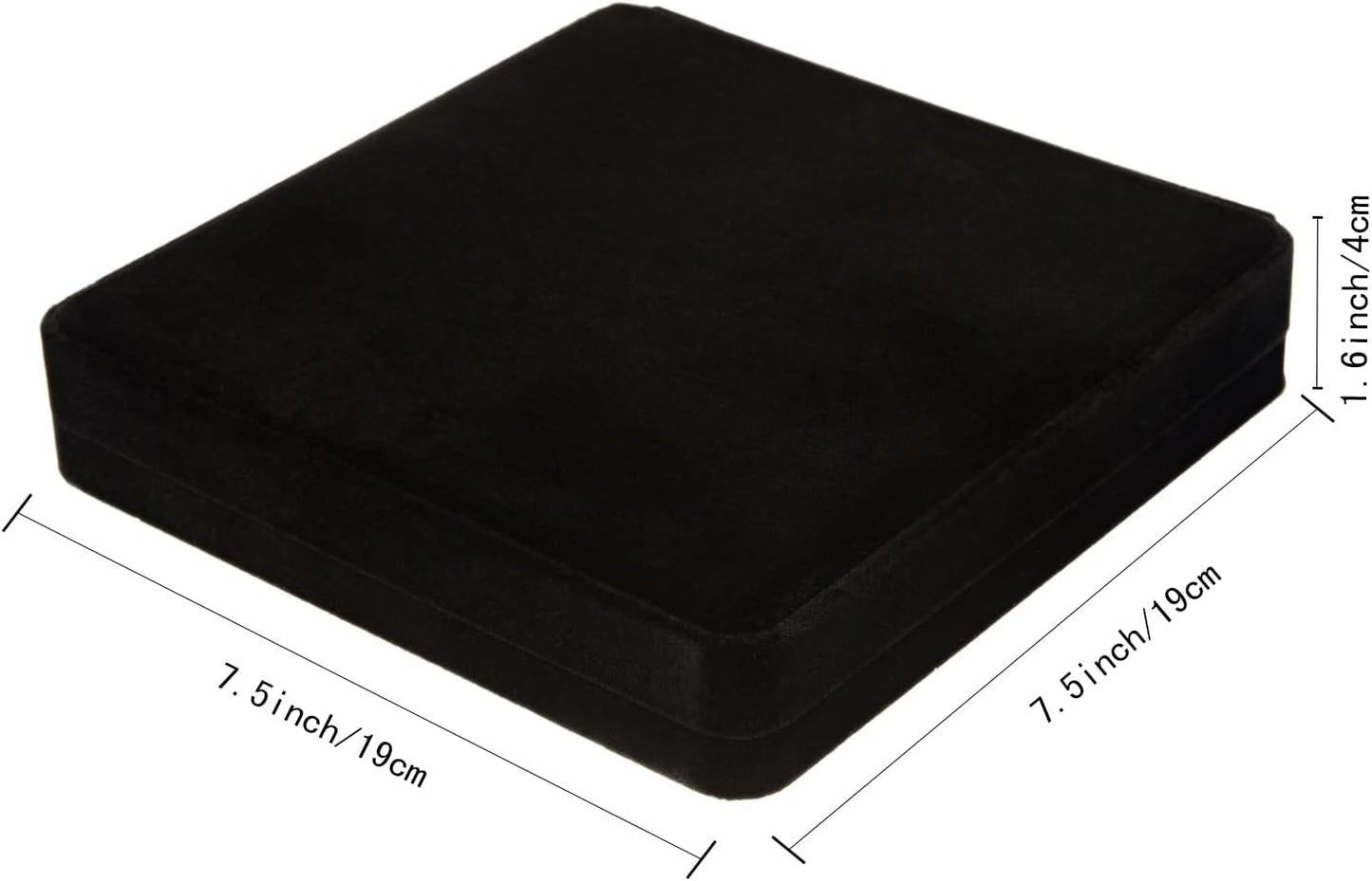 Caja terciopelo para joyas collar pulsera anillo negro